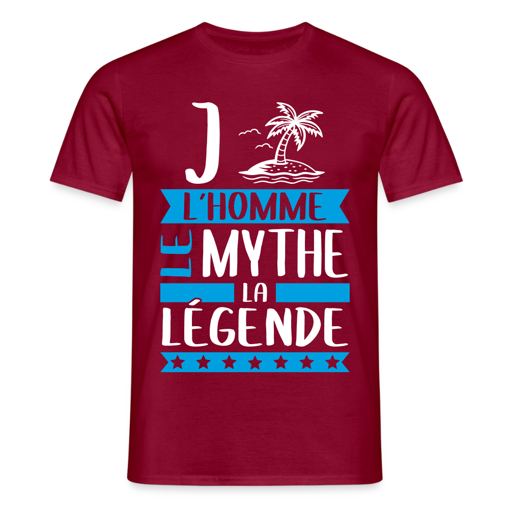 T-shirt homme Gilles rébus – L’homme, le mythe, la légende - rouge brique