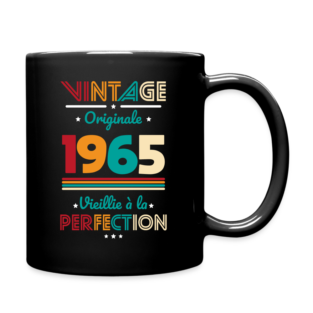 Mug uni - Anniversaire 60 Ans - Vintage Originale 1965 - noir