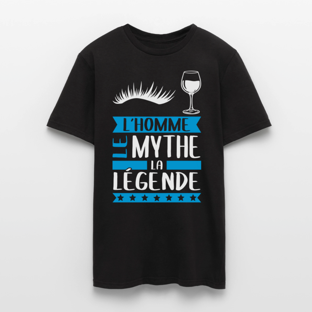 T-shirt homme Sylvain rébus – L’homme, le mythe, la légende - noir