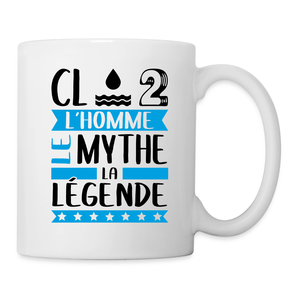 Mug blanc Claude rébus – L’homme, le mythe, la légende - blanc