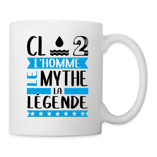Mug blanc Claude rébus – L’homme, le mythe, la légende - blanc