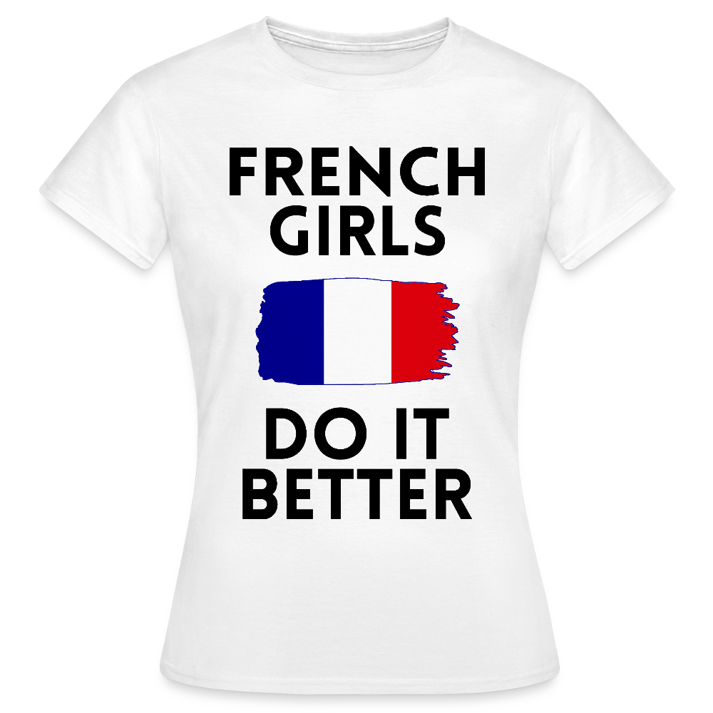 T-shirt femme coloris clair - French Girls Do It Better - blanc