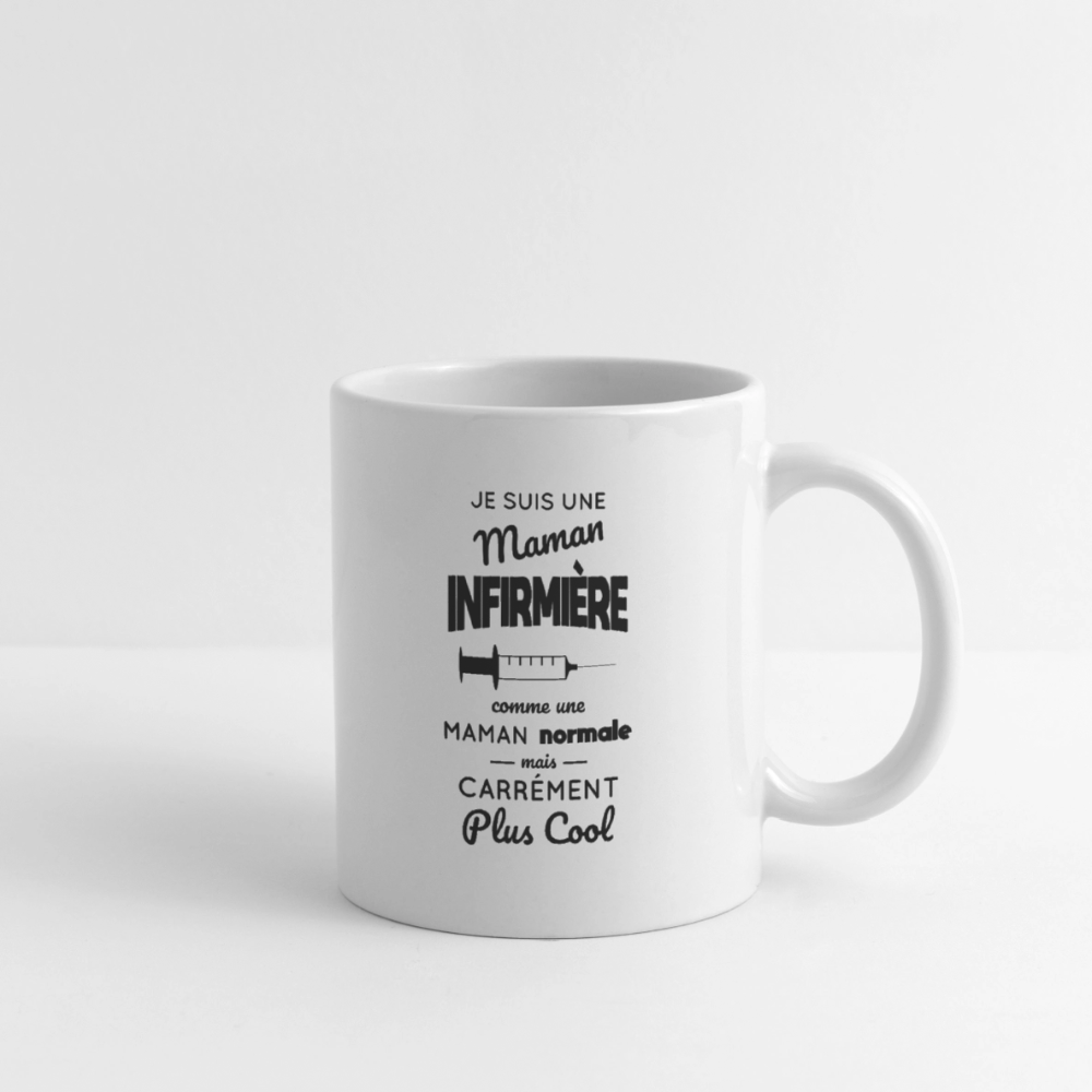 Mug blanc - Maman infirmière plus cool - blanc