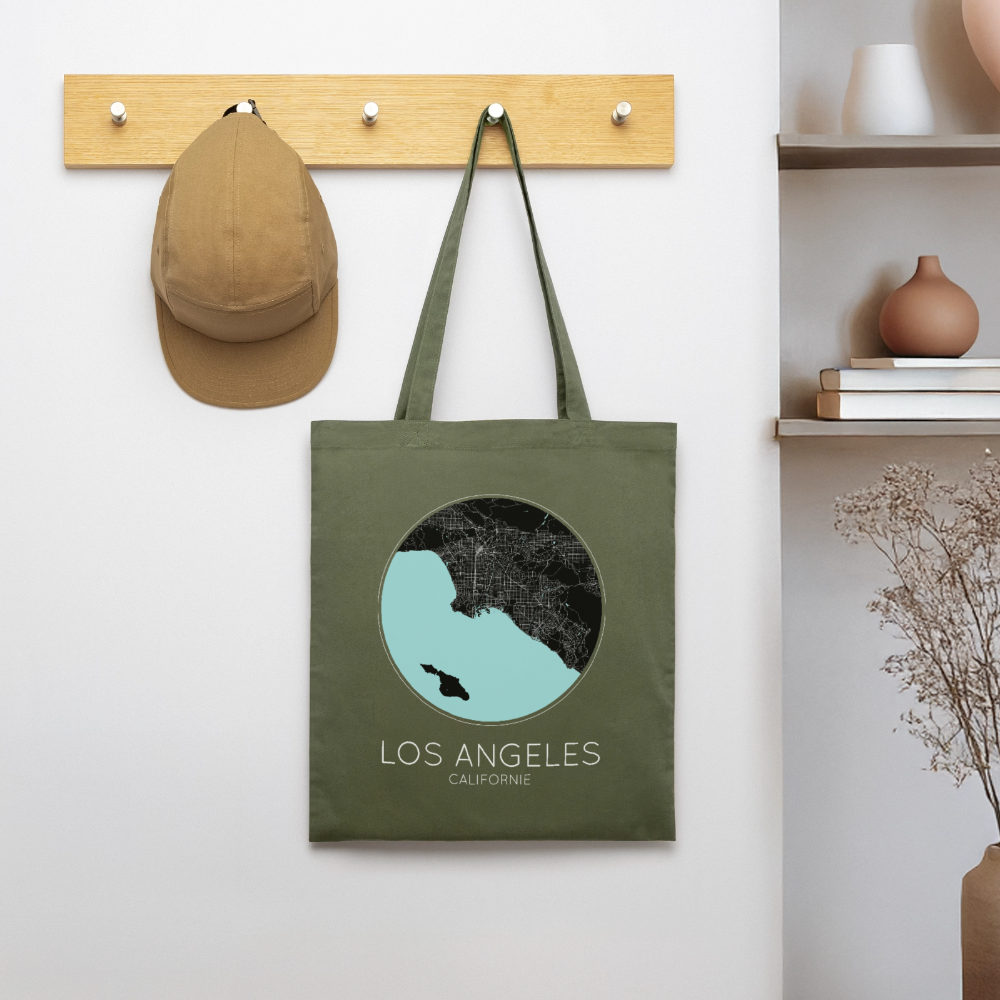 Tote Bag Los Angeles Bio – Plan de Los Angeles - kaki