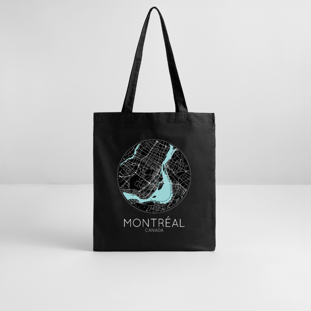 Tote Bag Montréal Bio – Plan de Montréal - noir