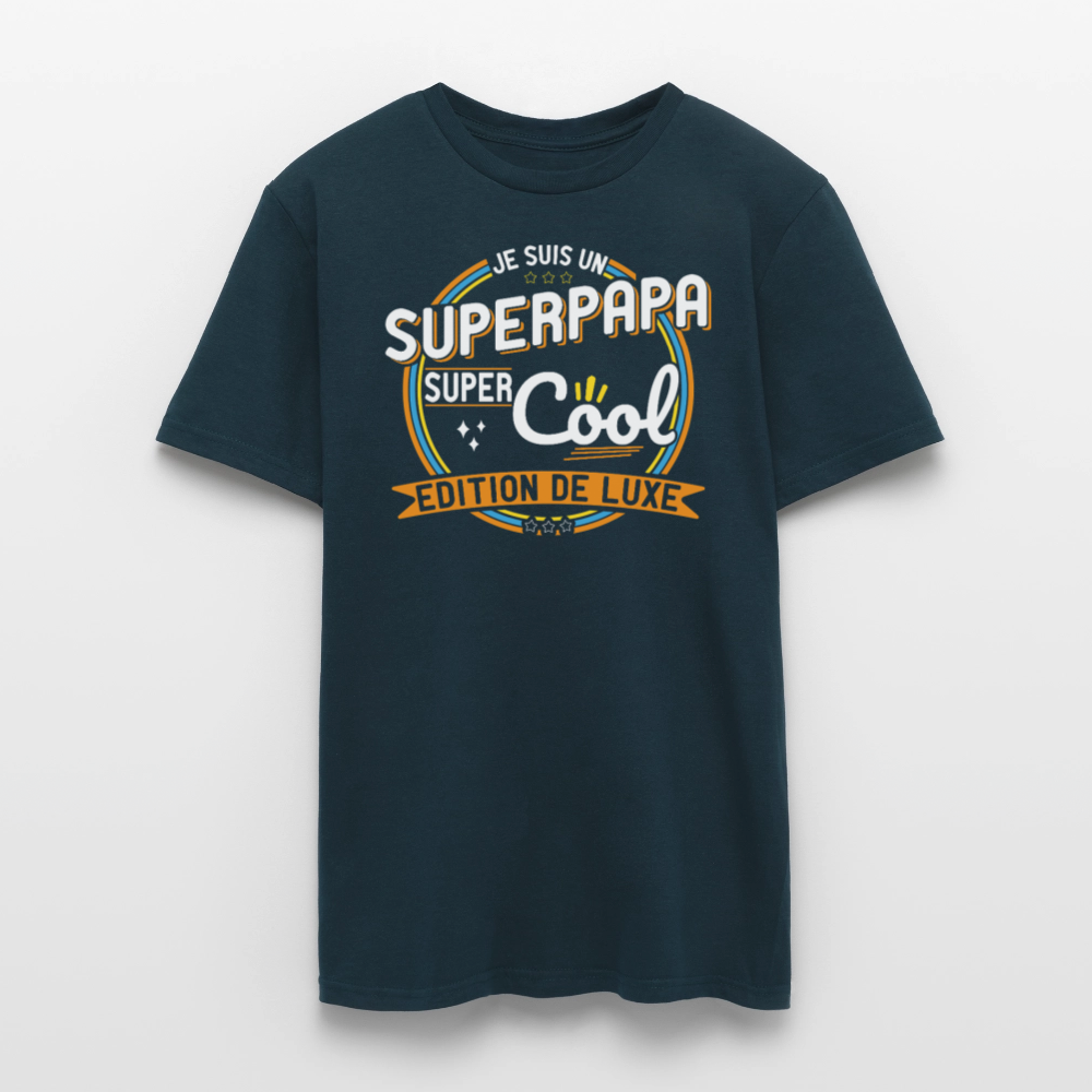 T-shirt Homme - Je suis un Super papa super cool - marine