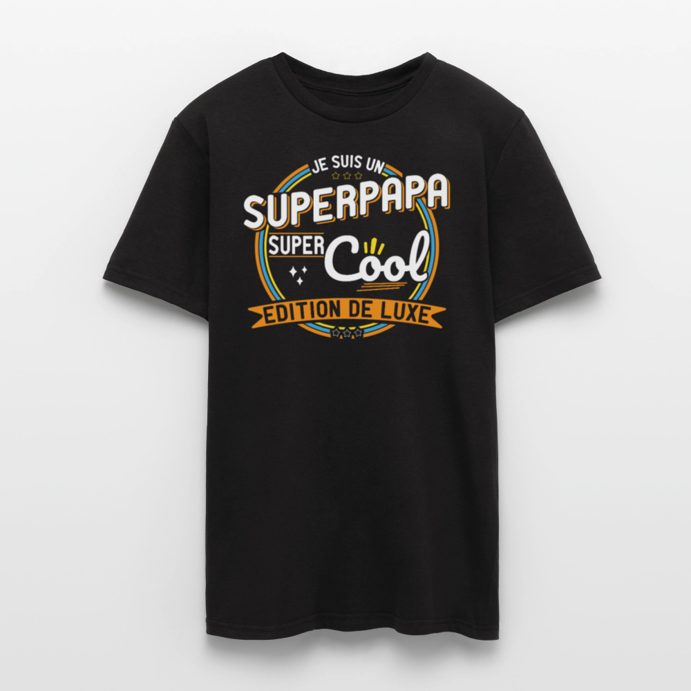 T-shirt Homme - Je suis un Super papa super cool - noir