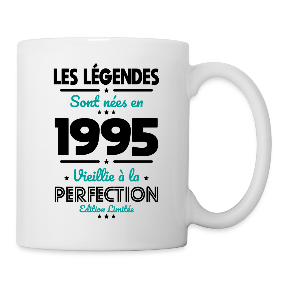 Mug blanc - Anniversaire 30 Ans - Les Légendes sont nées en 1995 - blanc