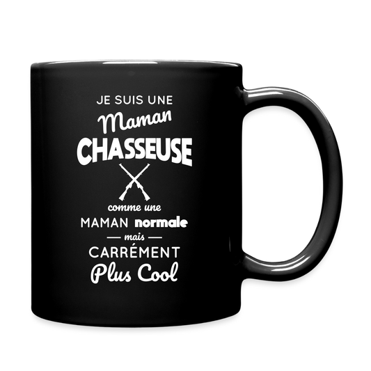 Mug uni - Maman chasseuse plus cool - noir