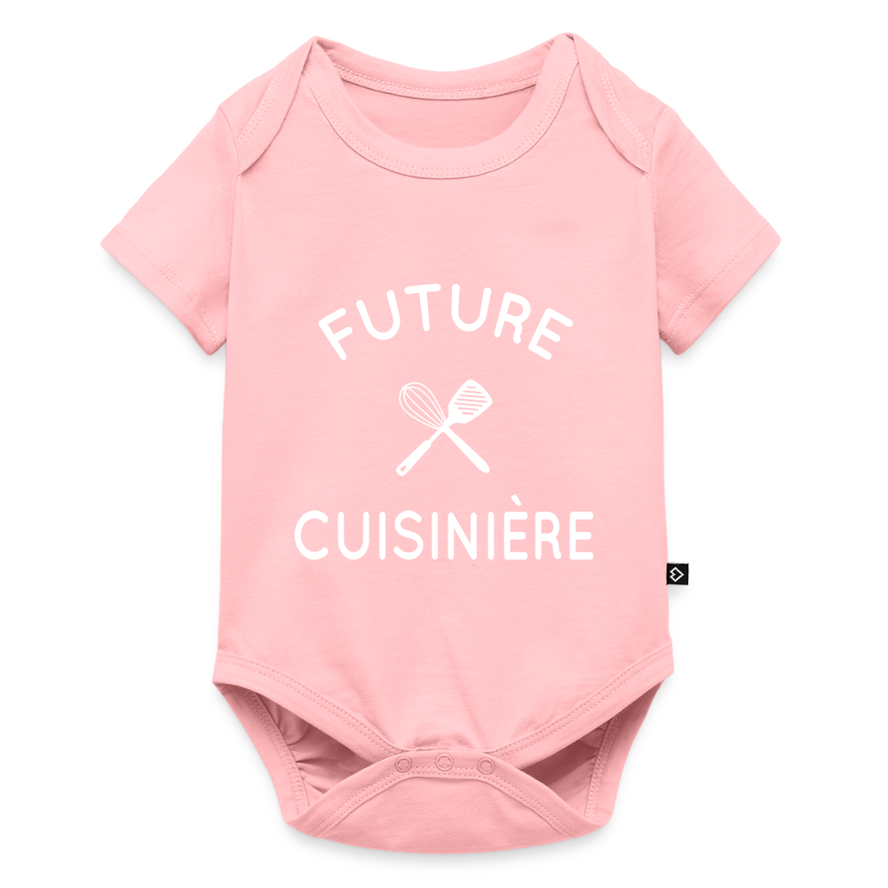 Body Bébé bio manches courtes - Future cuisinière - rose