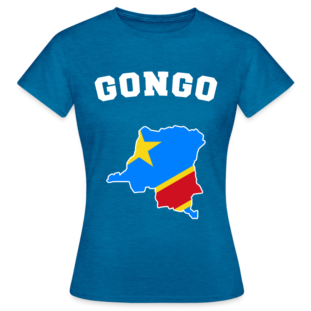T-shirt Femme - RD Congo - bleu saphir antique chiné