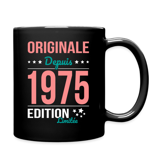 Mug uni - Anniversaire 50 Ans - Originale depuis 1975 - noir