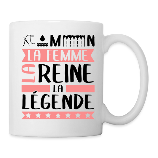 Mug blanc Philomène rébus – La femme, la reine, la légende - blanc