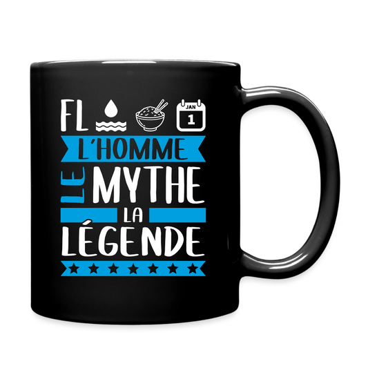 Mug uni Florian rébus – L’homme, le mythe, la légende - noir