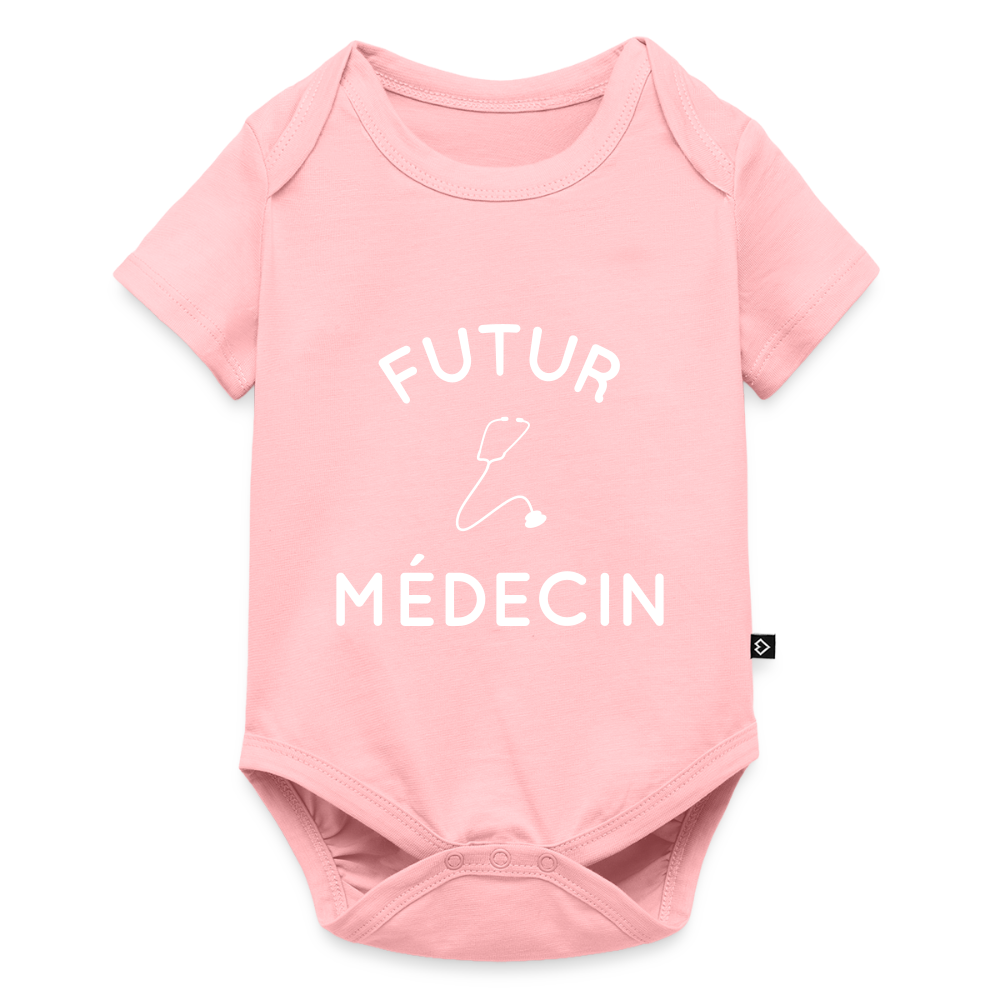 Body Bébé bio manches courtes - Futur médecin - rose