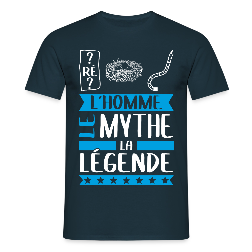 T-shirt homme Dominique rébus – L’homme, le mythe, la légende - marine