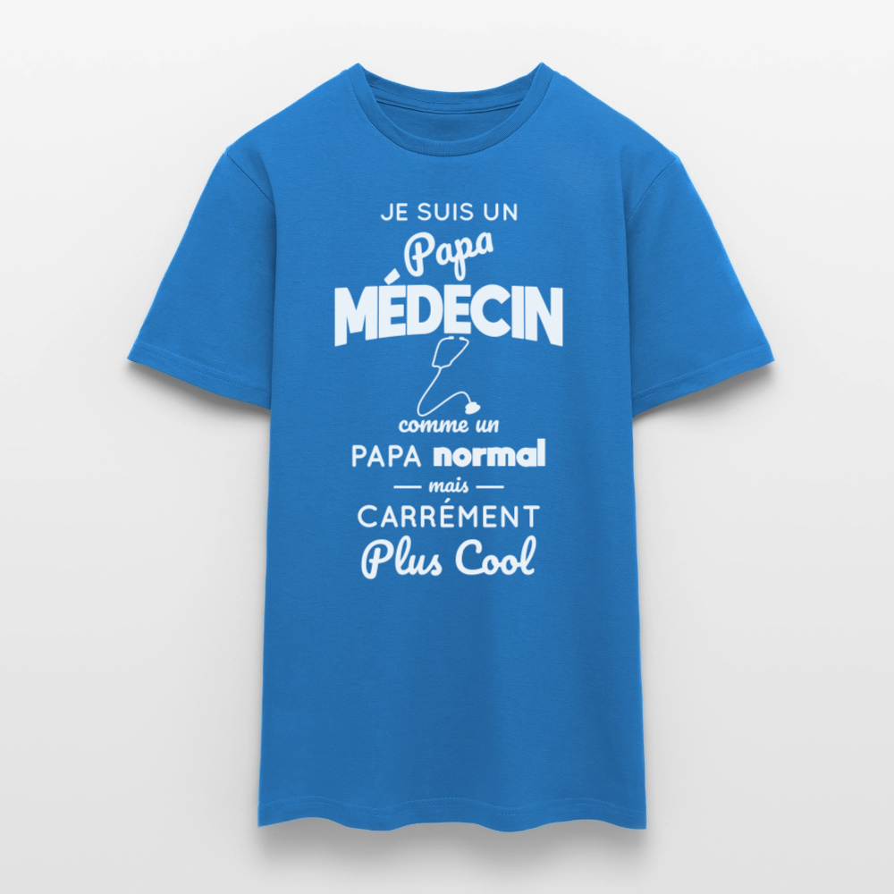 T-shirt Homme - Papa médecin plus cool - bleu royal