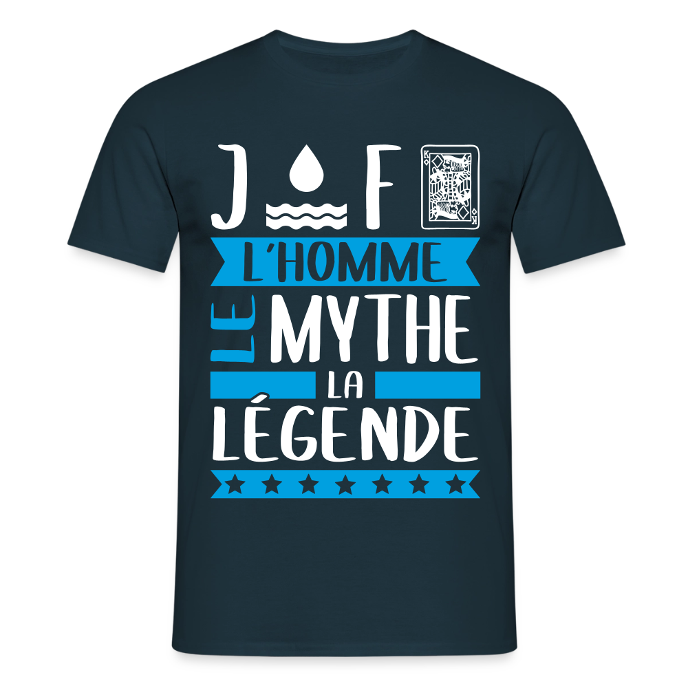T-shirt homme Geoffroy rébus – L’homme, le mythe, la légende - marine