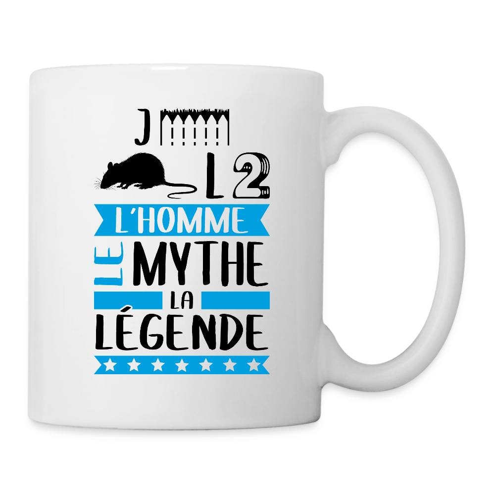 Mug blanc Gérald rébus – L’homme, le mythe, la légende - blanc