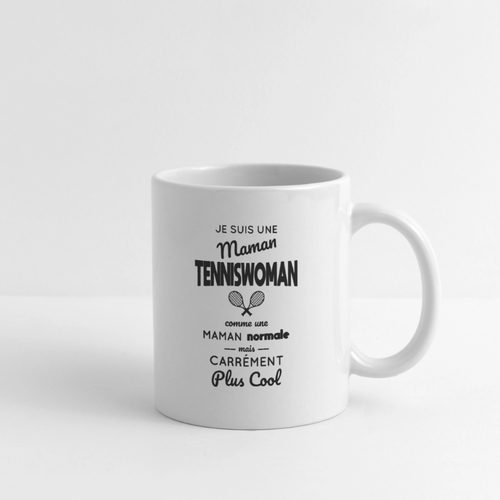 Mug blanc - Maman tenniswoman plus cool - blanc