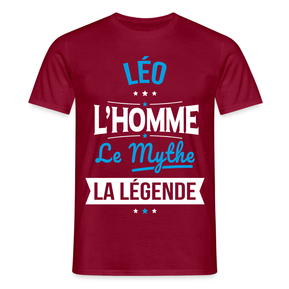 T-shirt Homme - Léo - l'Homme - le Mythe - la Légende - rouge brique