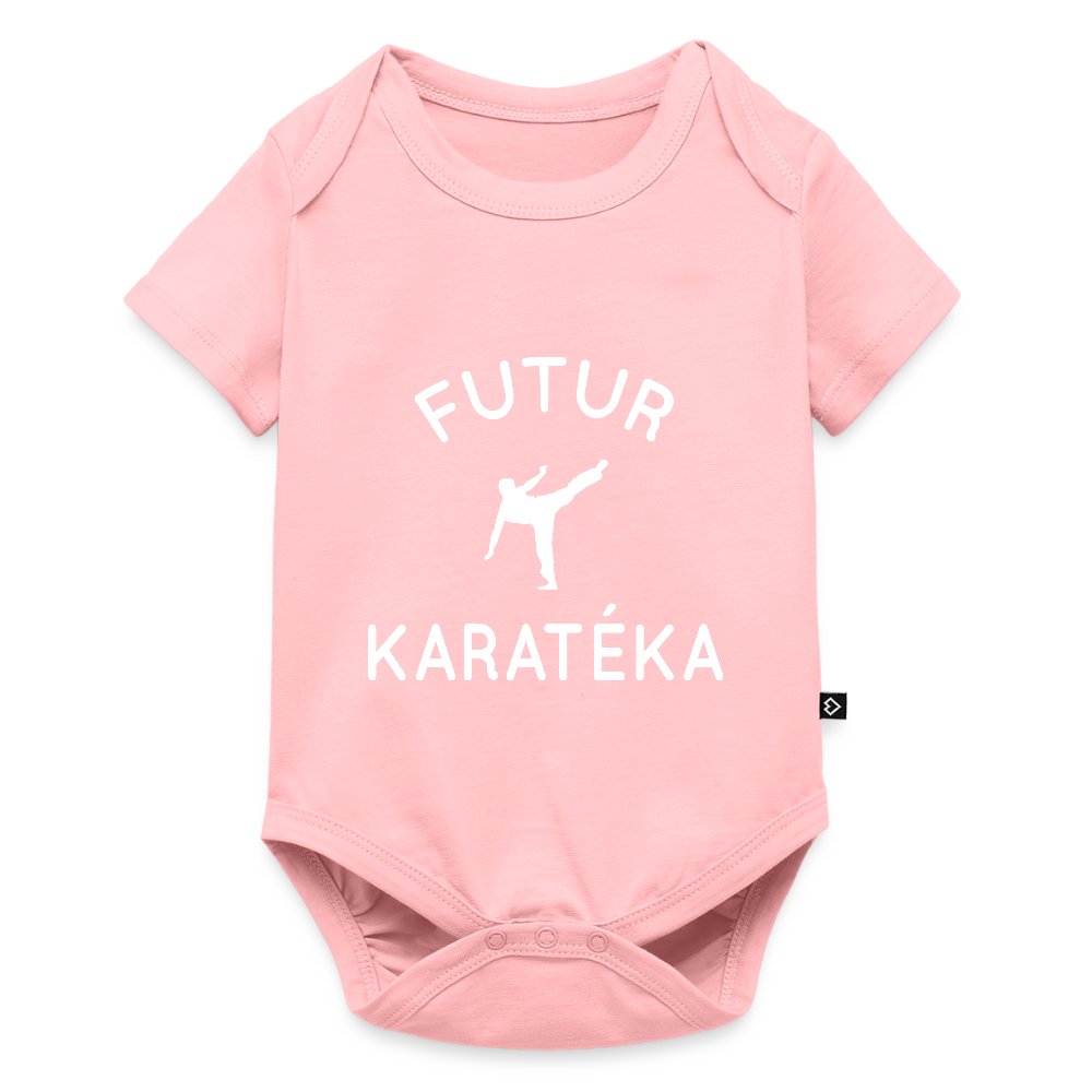 Body Bébé bio manches courtes - Futur karatéka - rose