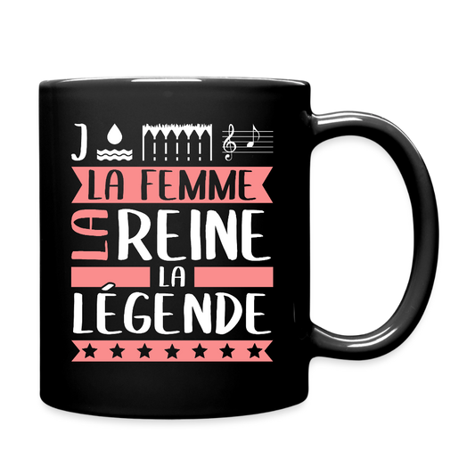 Mug uni Joëlla rébus – La femme, la reine, la légende - noir