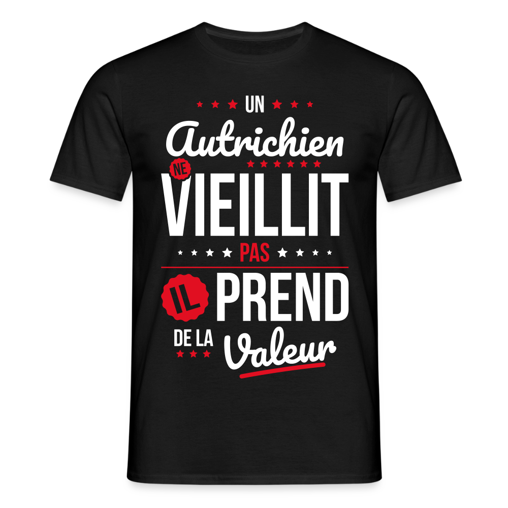 T-shirt Homme - Un Autrichien ne vieillit pas - noir