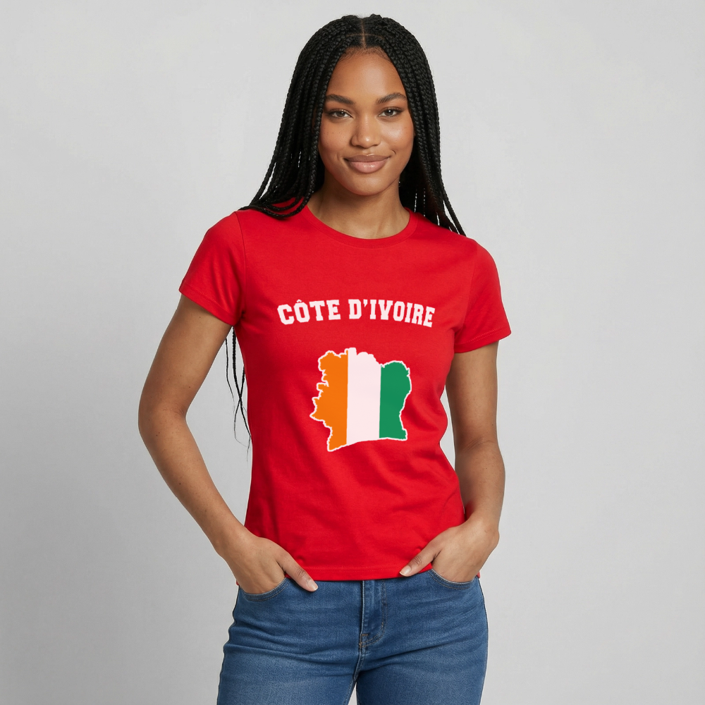 T-shirt Femme - Côte d'Ivoire - rouge