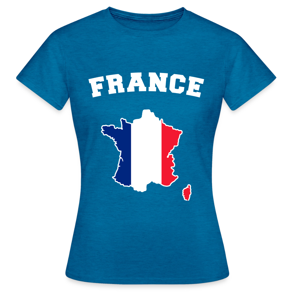 T-shirt Femme - France - bleu saphir antique chiné