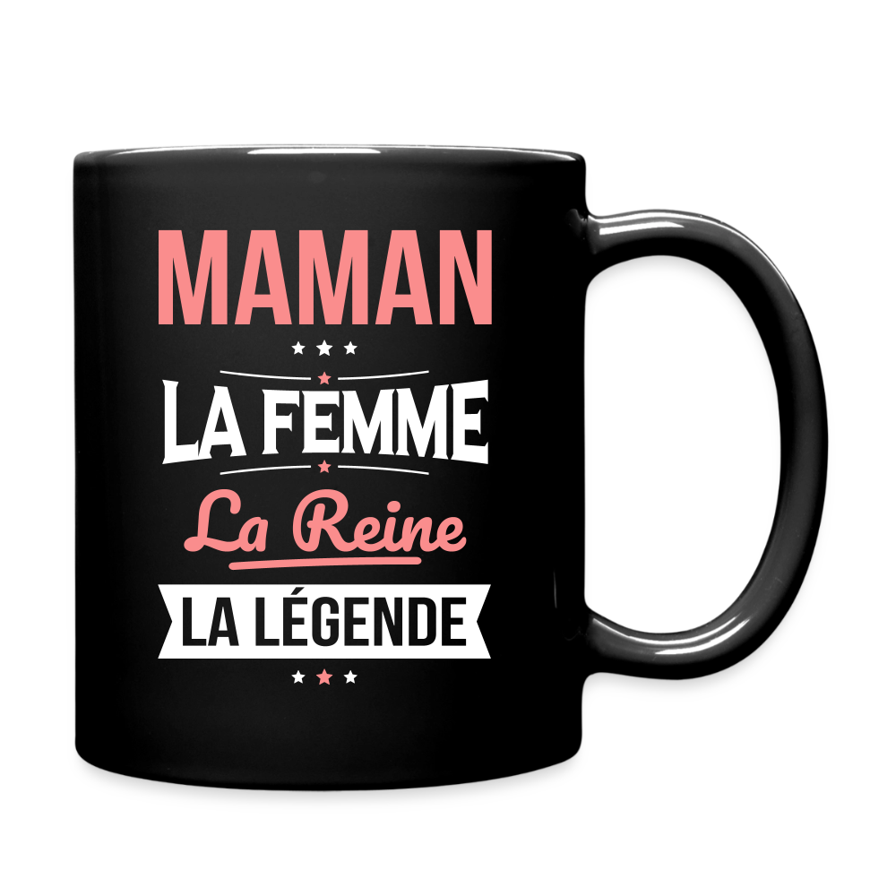 Mug uni - Maman, la femme, la reine, la légende - noir