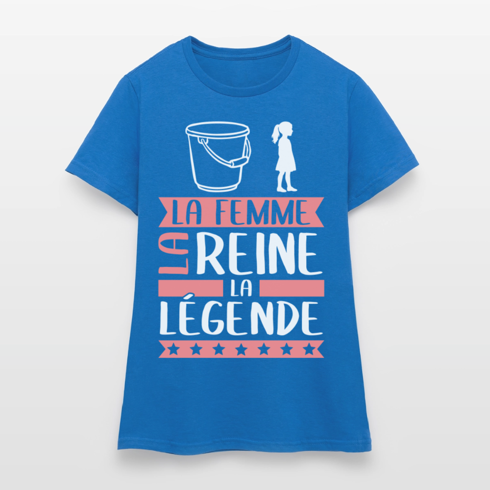 T-shirt femme Sophie rébus – La femme, la reine, la légende - bleu royal