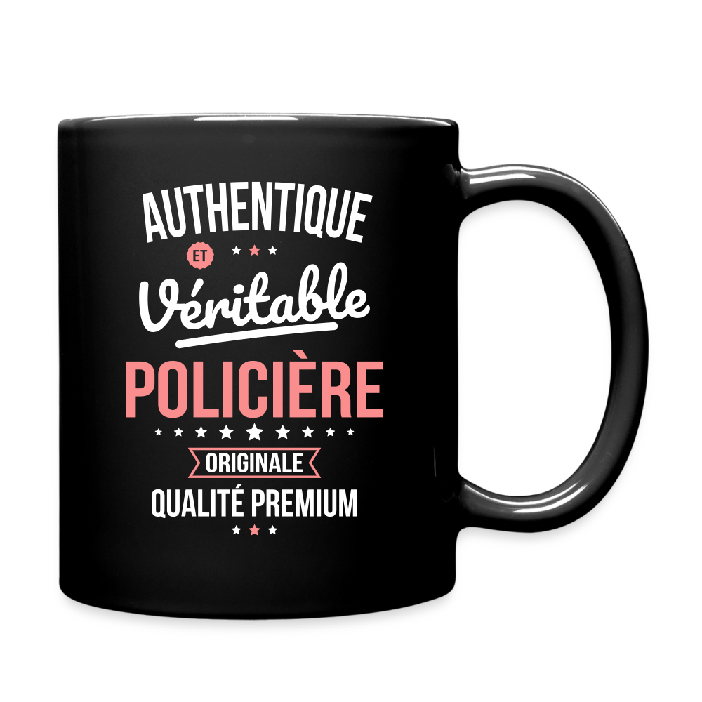 Mug uni - Authentique et véritable Policière - noir