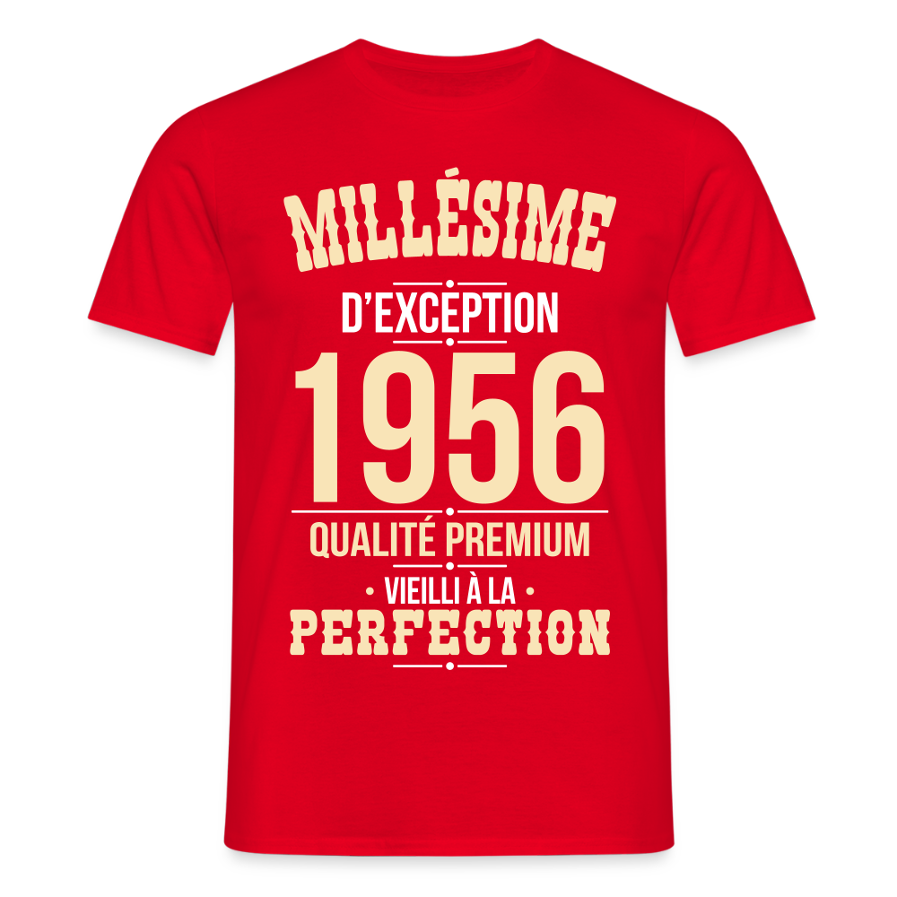 T-shirt Homme 70 Ans 1956 – Millésime d’Exception 1956 - rouge