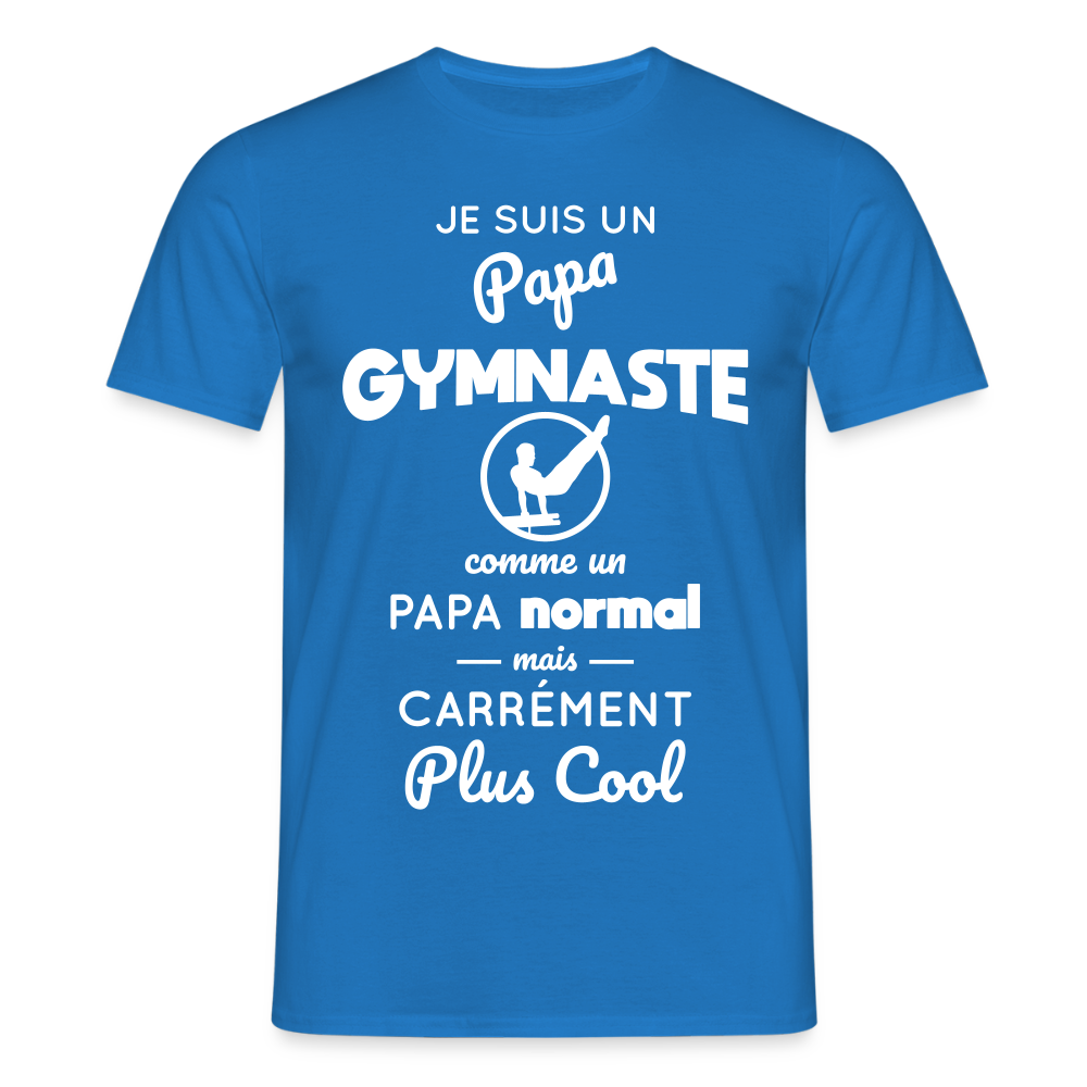 T-shirt Homme - Papa gymnaste plus cool - bleu royal