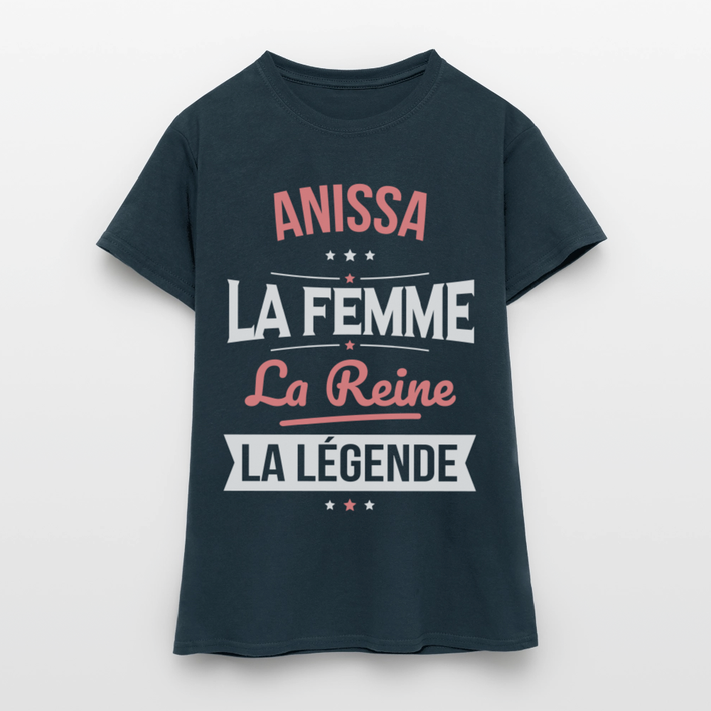 T-shirt Femme - Anissa - la Femme - la Reine - la Légende - marine