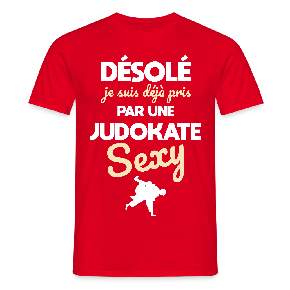 T-shirt Homme - Je suis pris par une judokate sexy - rouge