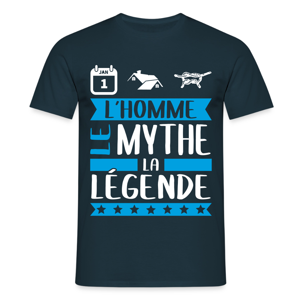 T-shirt homme Antoine rébus – L’homme, le mythe, la légende - marine
