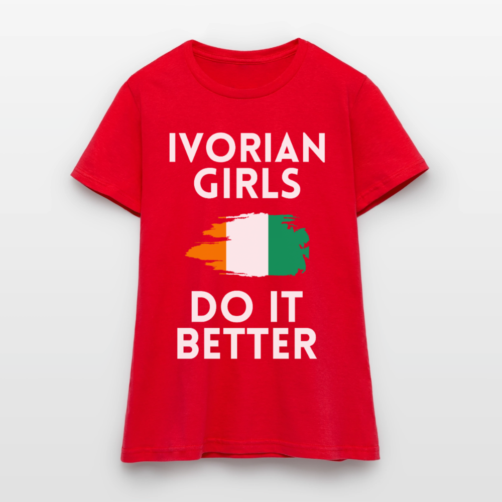 T-shirt femme - Ivorian Girls Do It Better - rouge