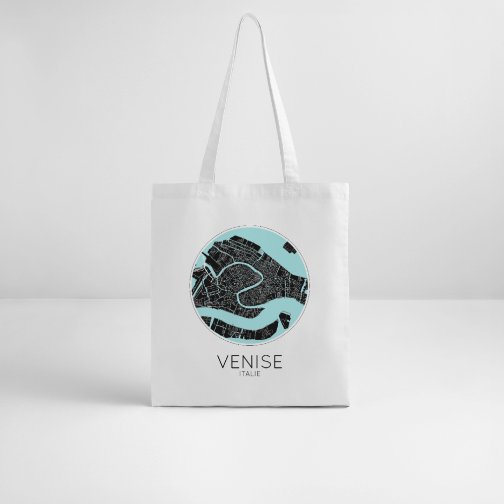 Tote Bag Venise Bio Coloris Clair – Plan de Venise - blanc
