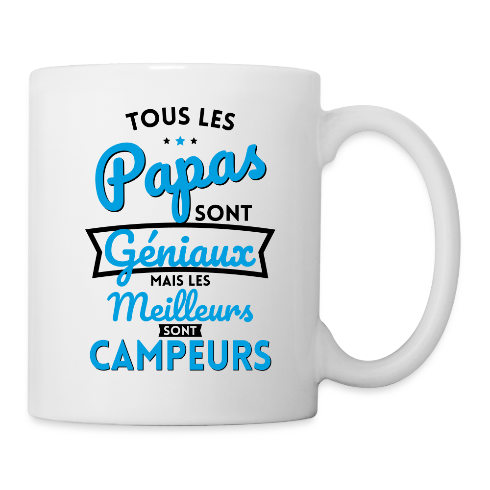 Mug blanc - Papas géniaux - Les meilleurs sont campeurs - blanc