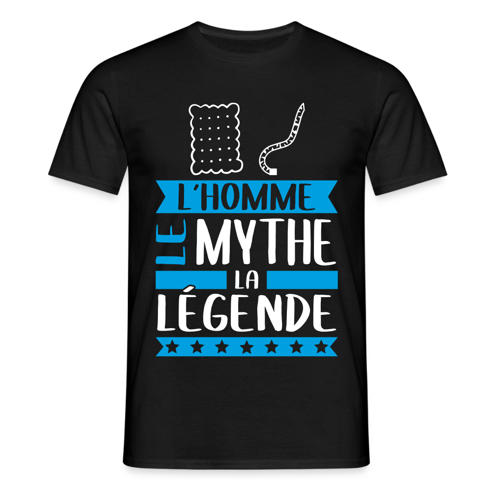T-shirt homme Luc rébus – L’homme, le mythe, la légende - noir