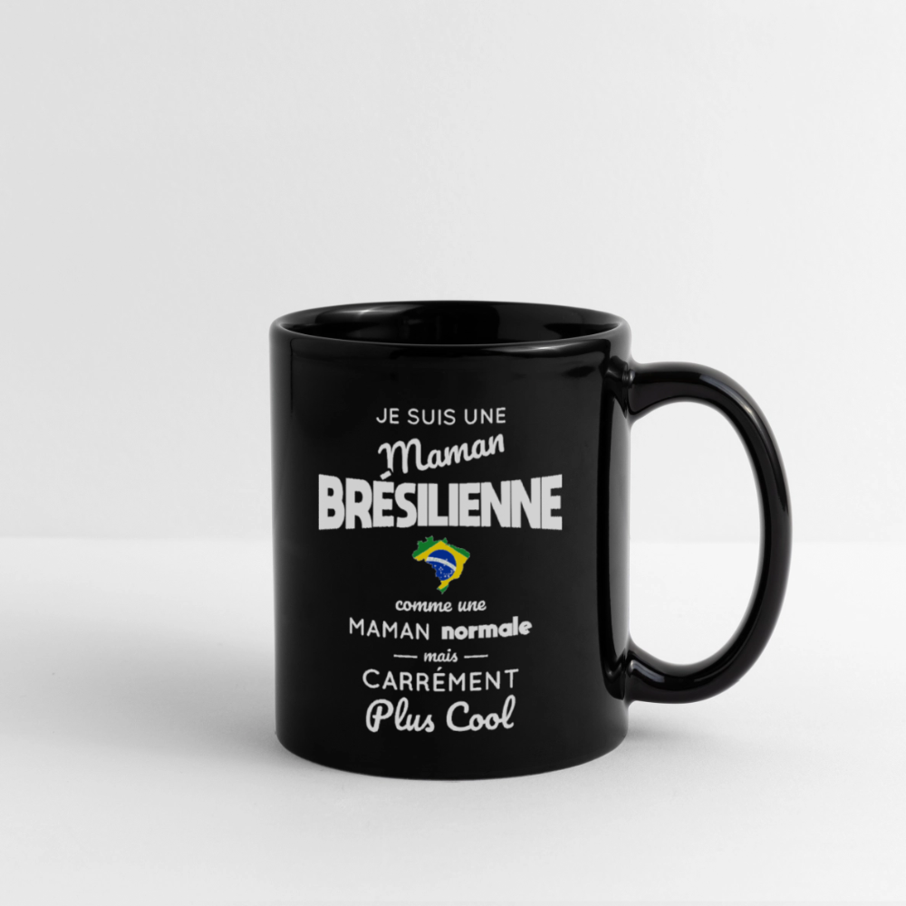 Mug uni - Maman Brésilienne plus cool - noir