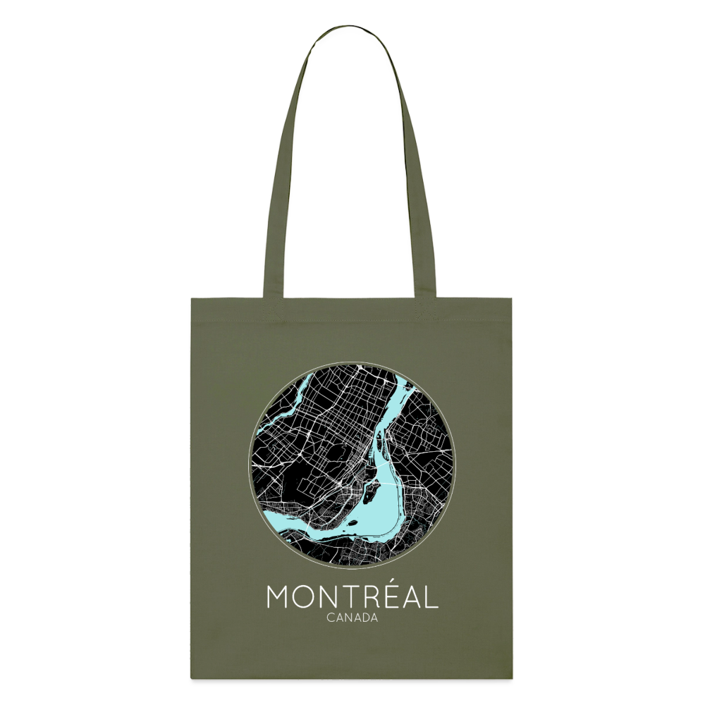 Tote Bag Montréal Bio – Plan de Montréal - kaki