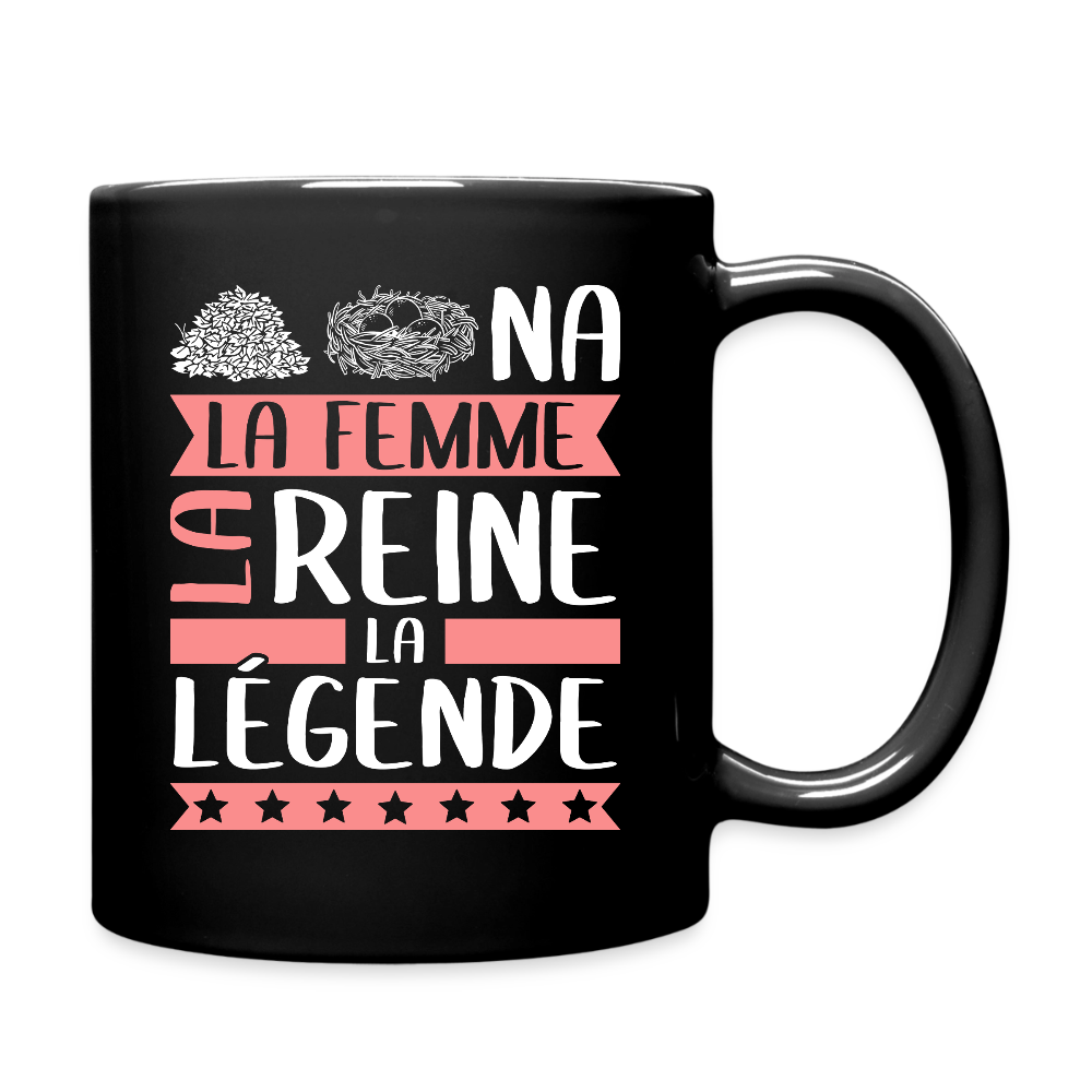 Mug uni Tanina rébus – La femme, la reine, la légende - noir