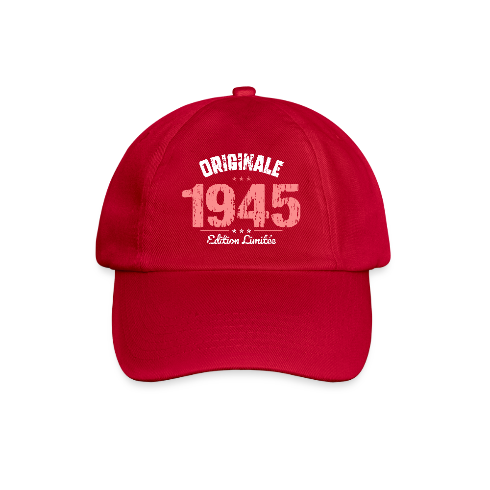 Casquette classique - Anniversaire 81 Ans - Originale 1945 - rouge classique