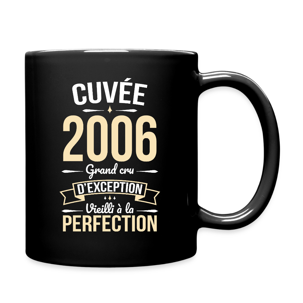 Mug anniversaire homme 20 ans – Cuvée 2006, Grand cru d’exception - noir
