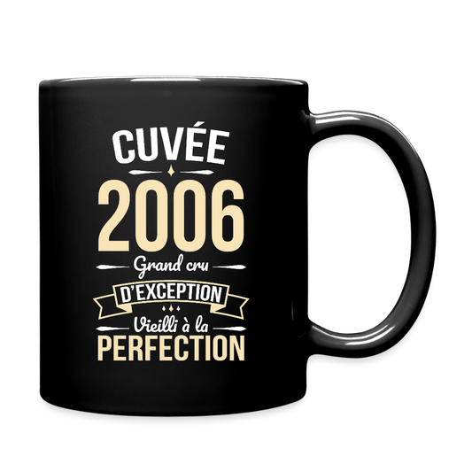 Mug anniversaire homme 20 ans – Cuvée 2006, Grand cru d’exception - noir