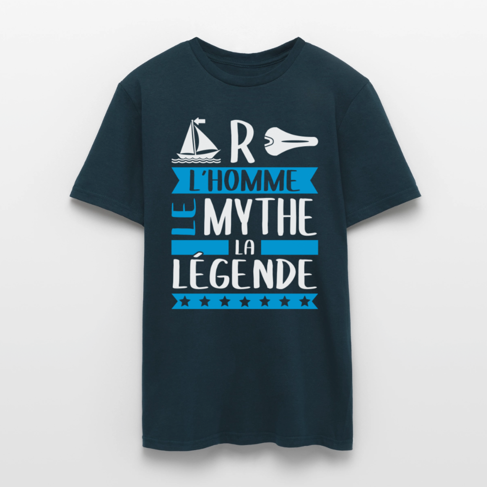 T-shirt homme Marcel rébus – L’homme, le mythe, la légende - marine