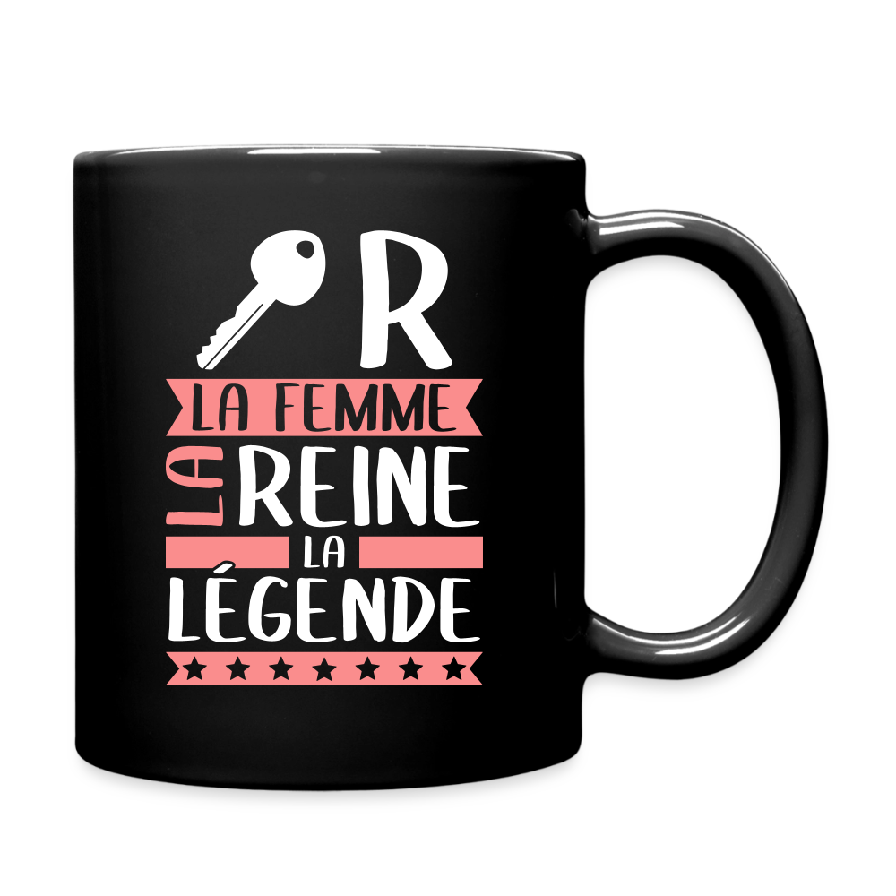 Mug uni Claire rébus – La femme, la reine, la légende - noir